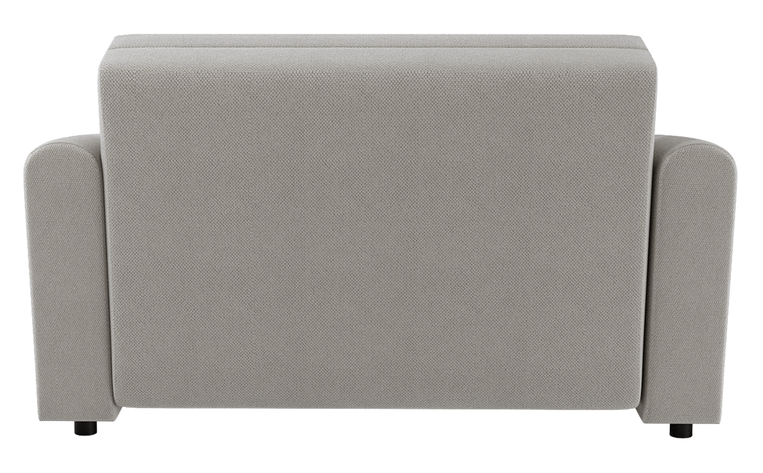 Zweisitziges ausziehbares Sofa Stevio 150 cm mit Stauraum, grau-beiger hydrophober Chenillestoff