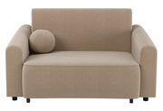 Zweisitziges ausklappbares Sofa Stevio 150 cm mit Stauraum, beige, hydrophobes Chenille
