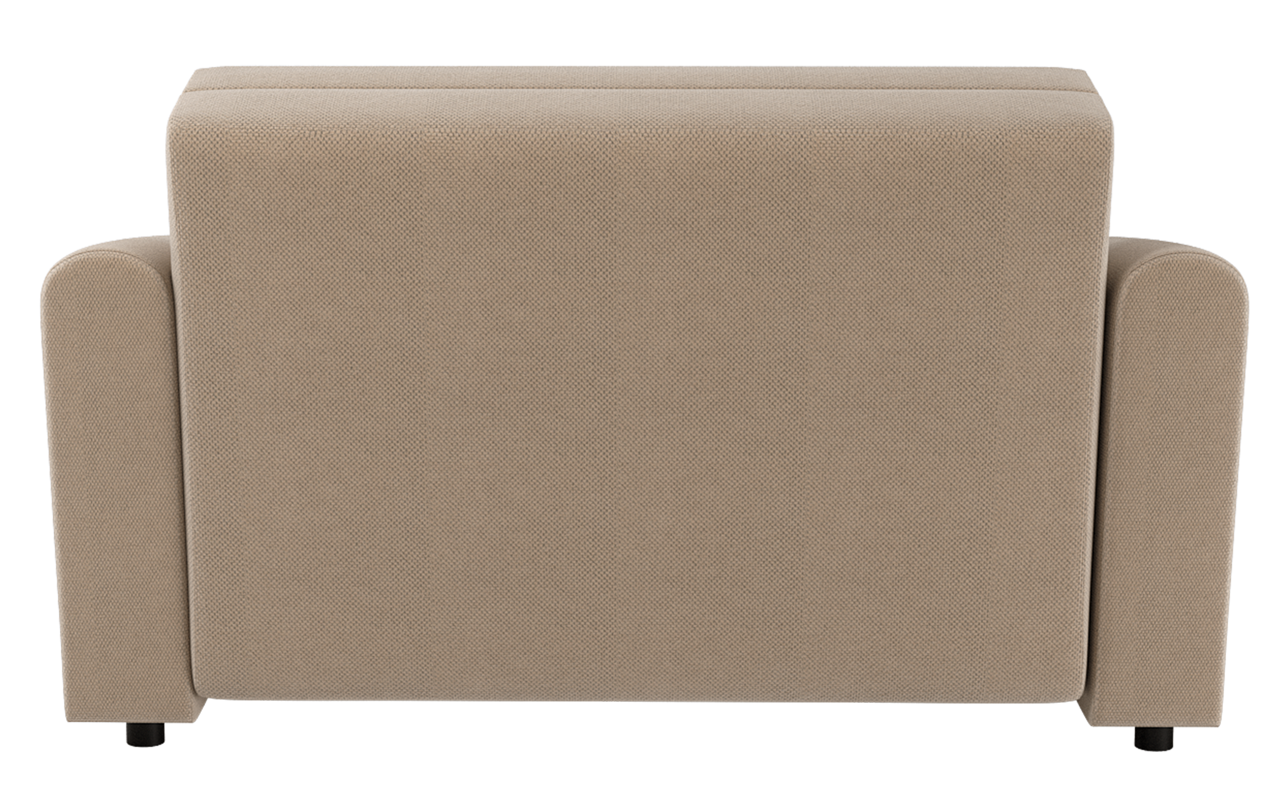 Zweisitziges ausklappbares Sofa Stevio 150 cm mit Stauraum, beige, hydrophobes Chenille