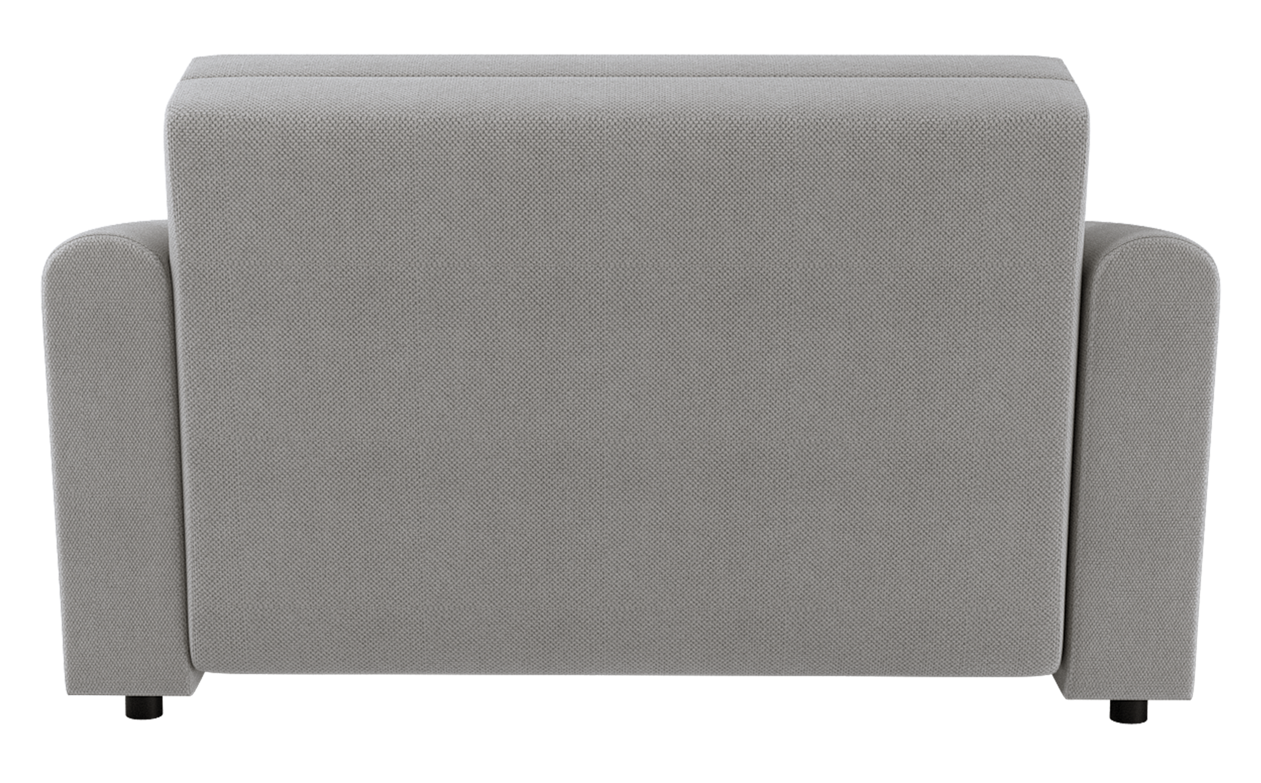 Zweisitziges ausziehbares Sofa Stevio 150 cm mit Stauraum, grauer hydrophober Chenille-Stoff