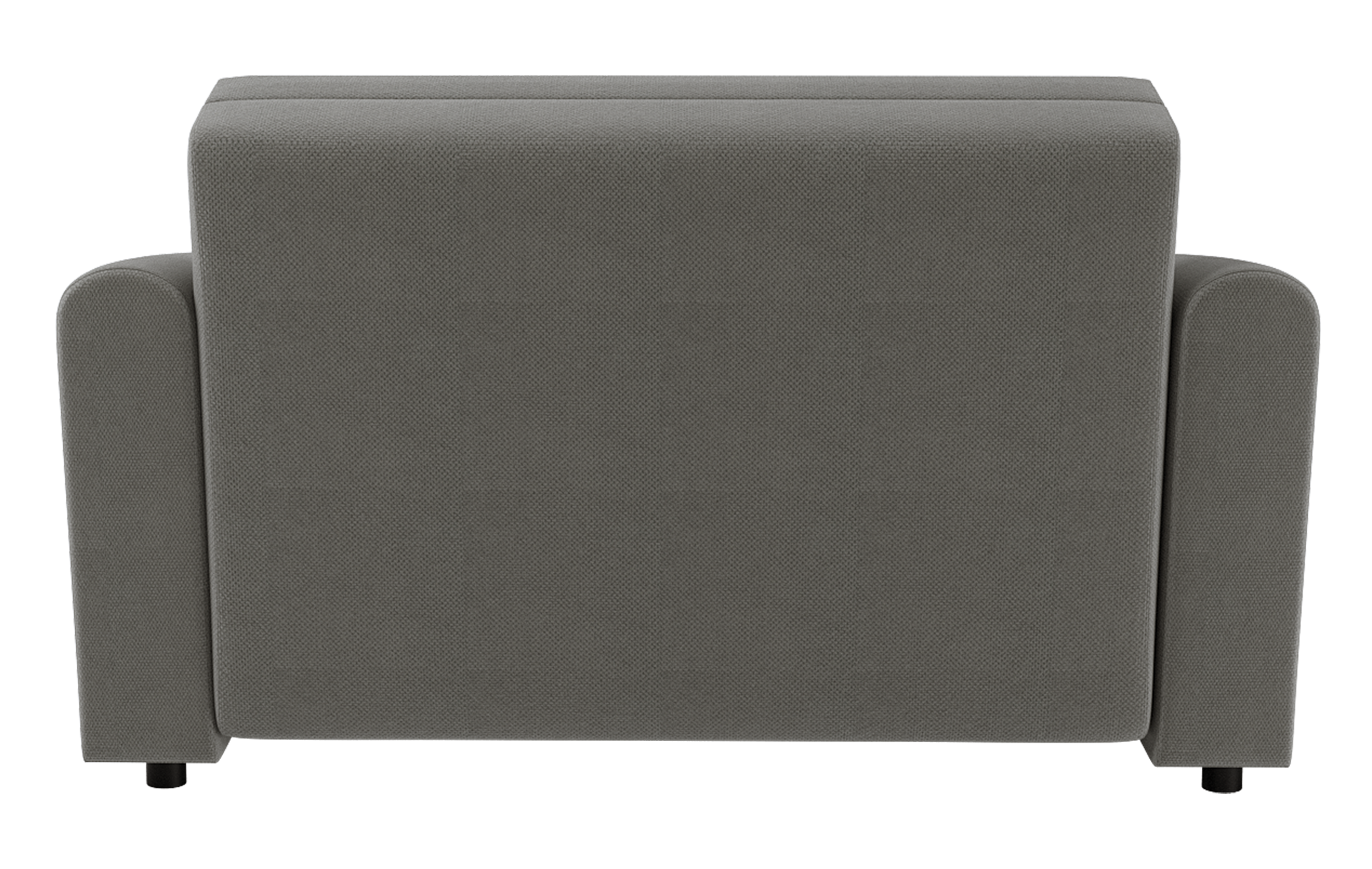 Zweisitziges ausklappbares Sofa Stevio 150 cm mit Stauraum, dunkelgrauer hydrophober Chenillestoff