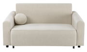 Zweisitziges ausziehbares Sofa Stevio 170 cm mit Stauraum, cremefarben, hydrophobes Chenille