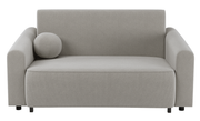 Zweisitziges ausklappbares Sofa Stevio 170 cm mit Stauraum, grau-beige, hydrophobes Chenille