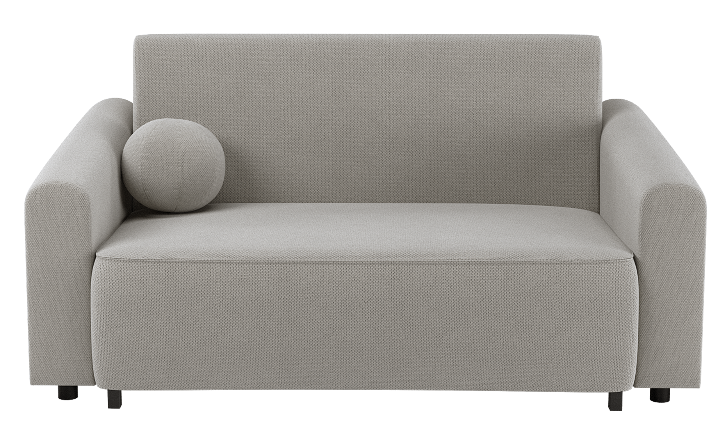 Zweisitziges ausklappbares Sofa Stevio 170 cm mit Stauraum, grau-beige, hydrophobes Chenille