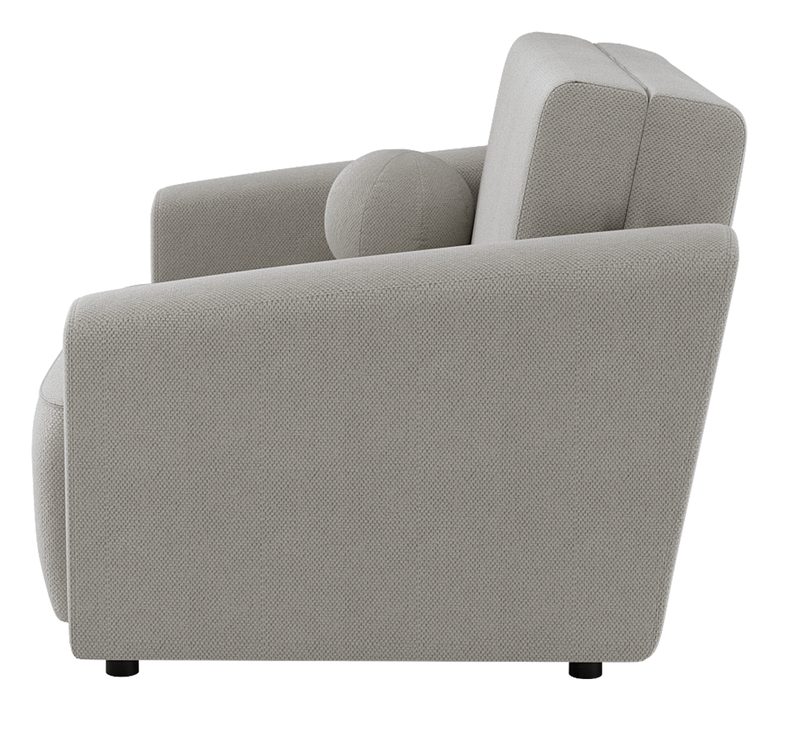 Zweisitziges ausklappbares Sofa Stevio 170 cm mit Stauraum, grau-beige, hydrophobes Chenille