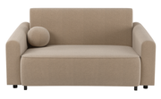 Zweisitziges ausklappbares Sofa Stevio 170 cm mit Stauraum, beige, hydrophobes Chenille