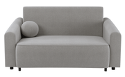 Zweisitziges ausklappbares Sofa Stevio 170 cm mit Stauraum, grauer hydrophober Chenille-Stoff