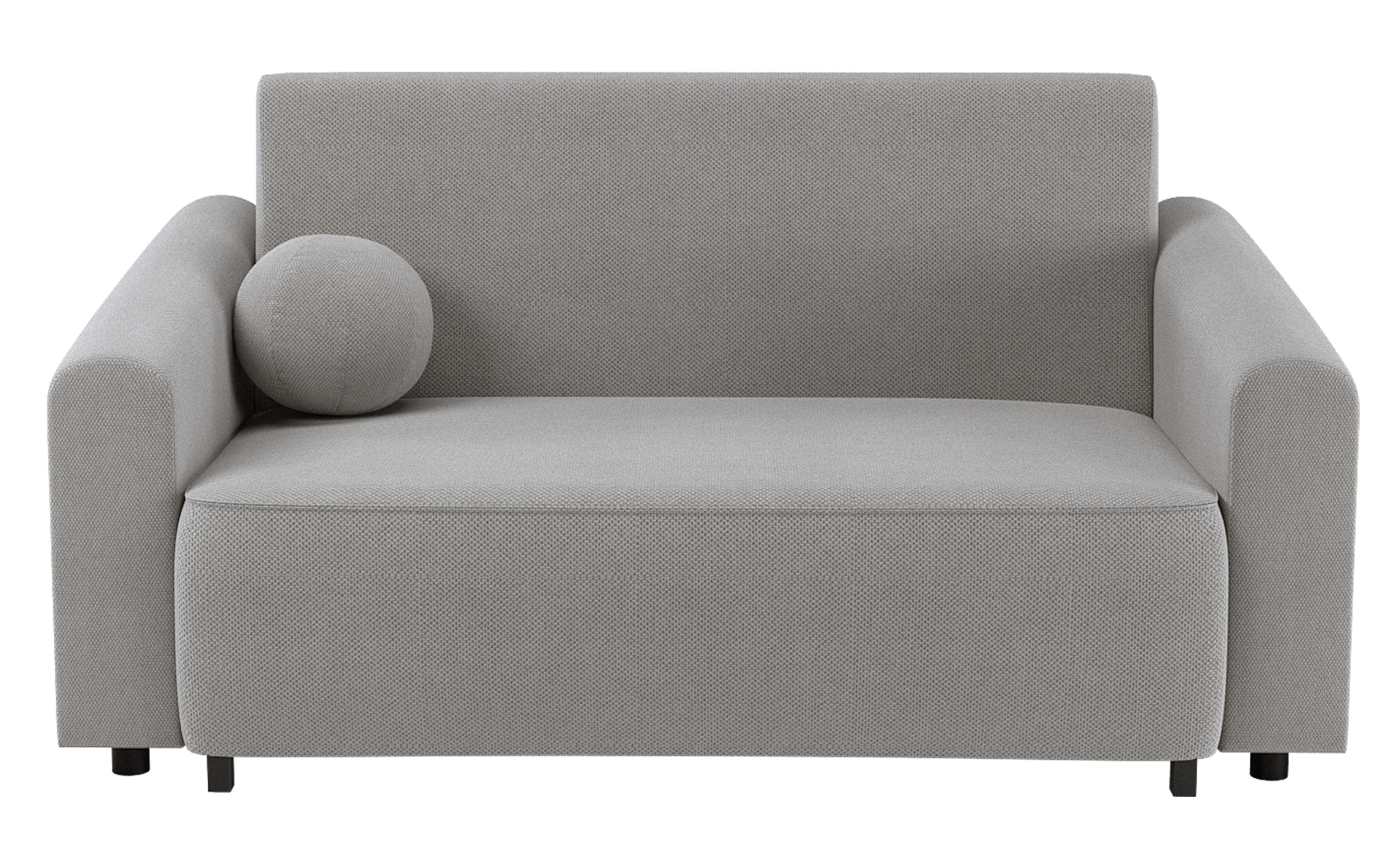 Zweisitziges ausklappbares Sofa Stevio 170 cm mit Stauraum, grauer hydrophober Chenille-Stoff