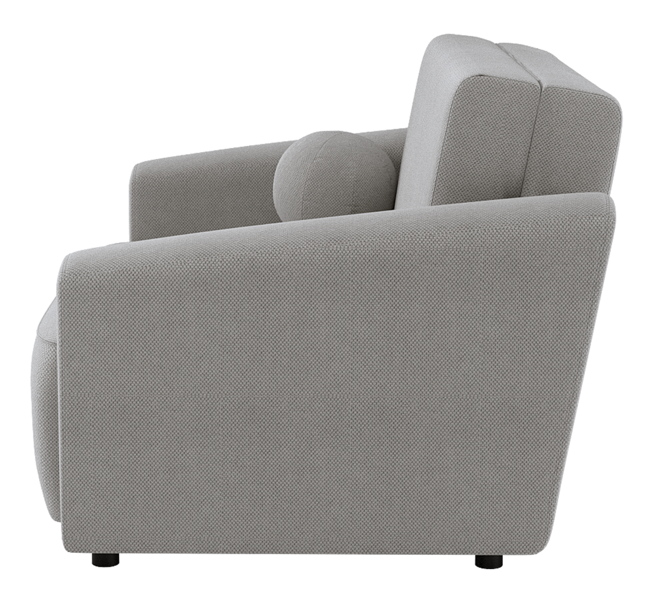 Zweisitziges ausklappbares Sofa Stevio 170 cm mit Stauraum, grauer hydrophober Chenille-Stoff