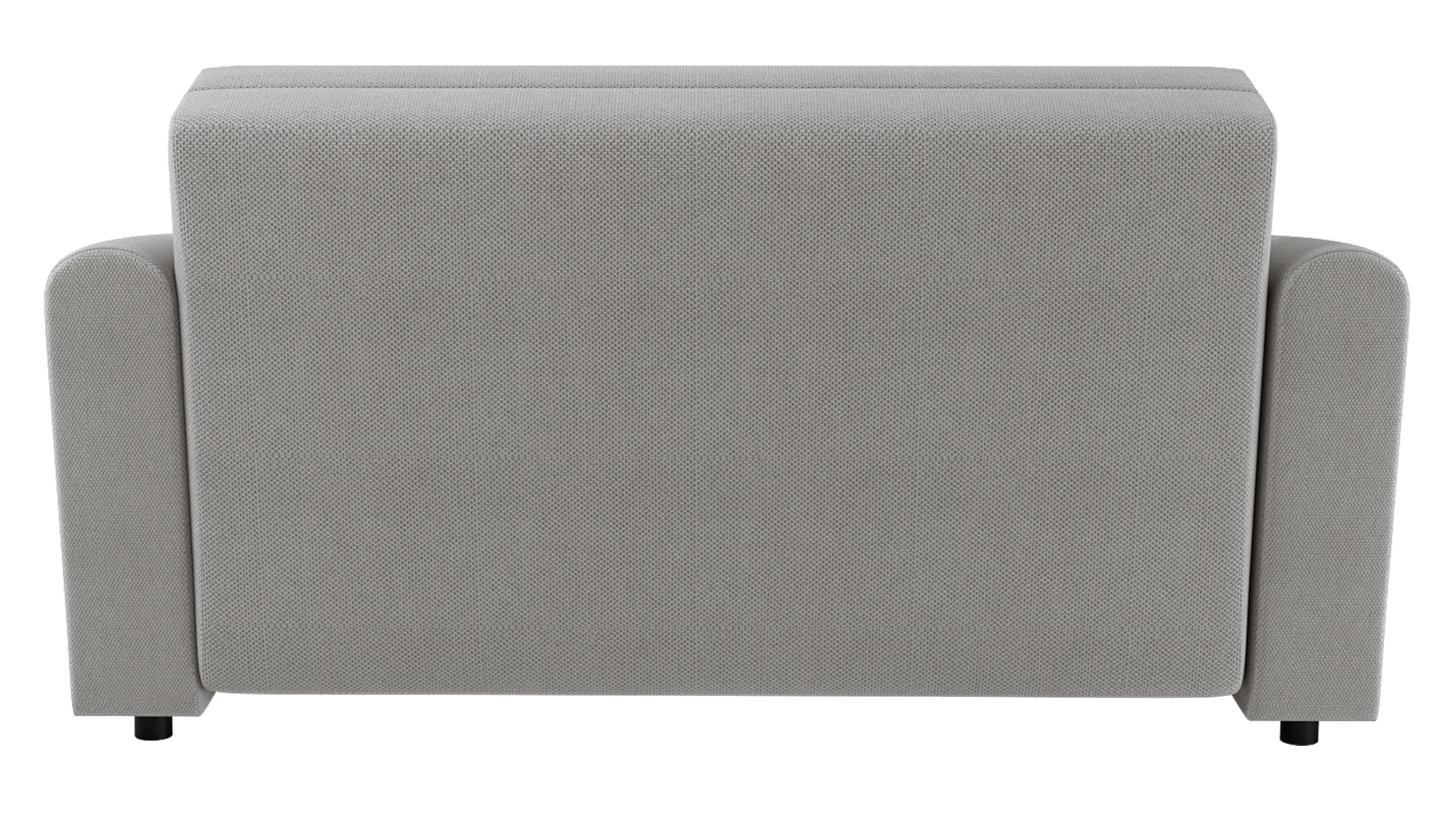 Zweisitziges ausklappbares Sofa Stevio 170 cm mit Stauraum, grauer hydrophober Chenille-Stoff