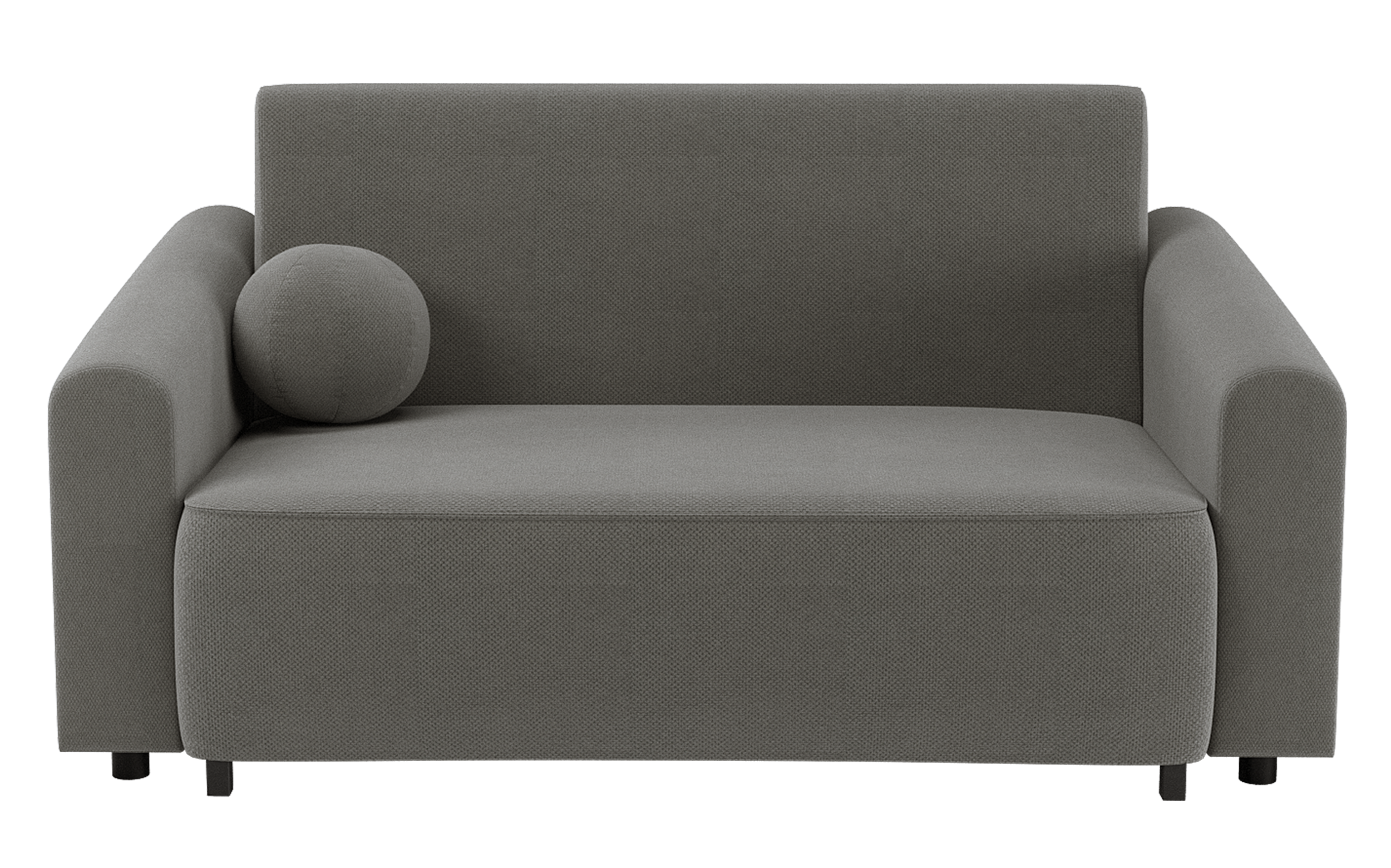 Zweisitziges ausklappbares Sofa Stevio 170 cm mit Stauraum, dunkelgrauer hydrophober Chenillebezug