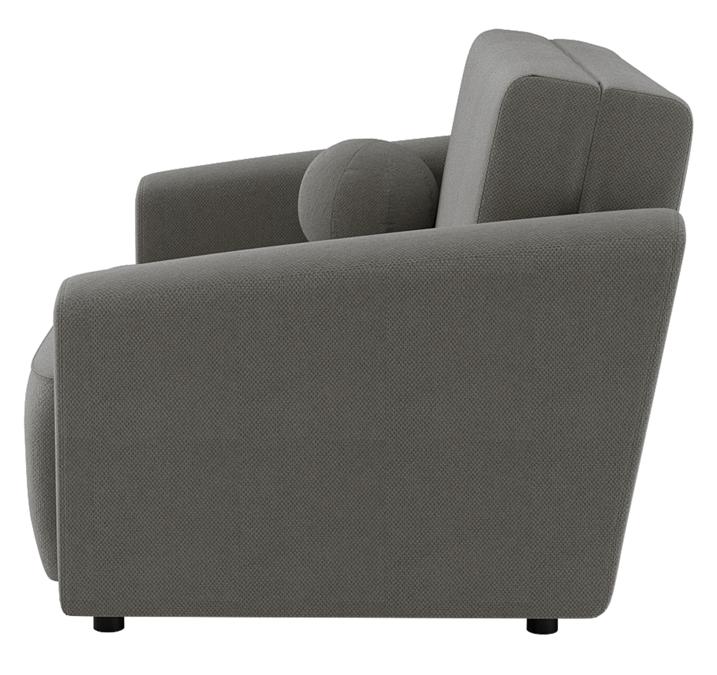 Zweisitziges ausklappbares Sofa Stevio 170 cm mit Stauraum, dunkelgrauer hydrophober Chenillebezug