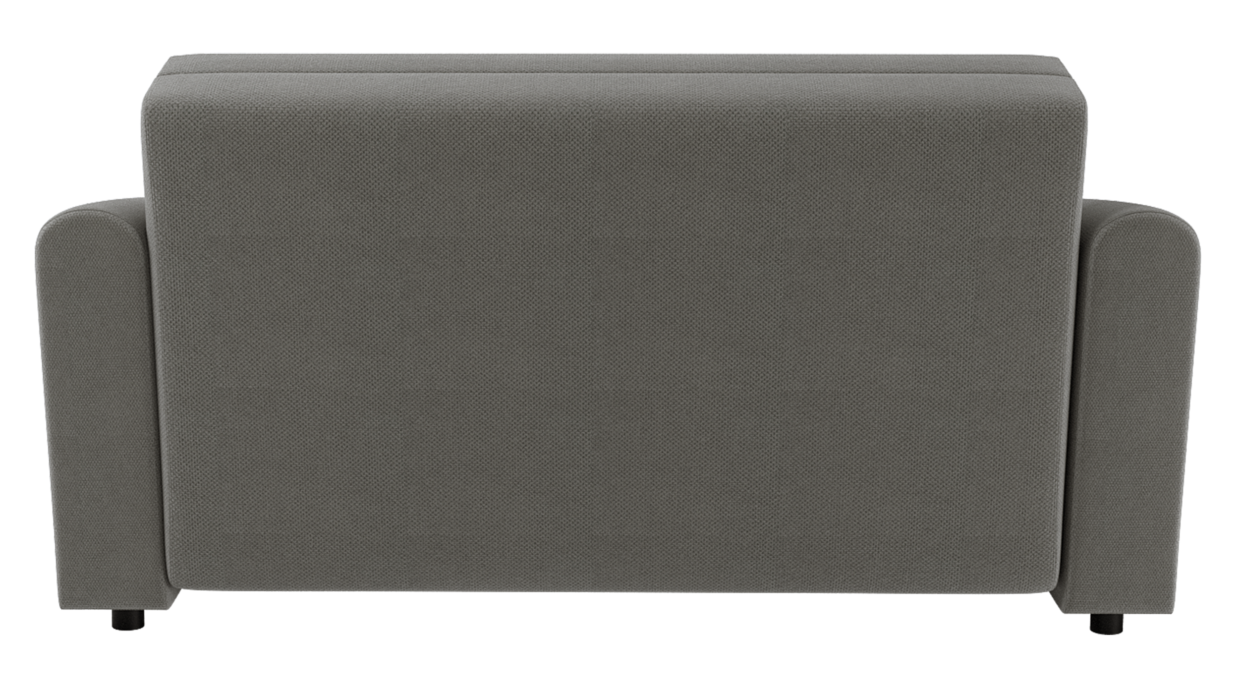 Zweisitziges ausklappbares Sofa Stevio 170 cm mit Stauraum, dunkelgrauer hydrophober Chenillebezug