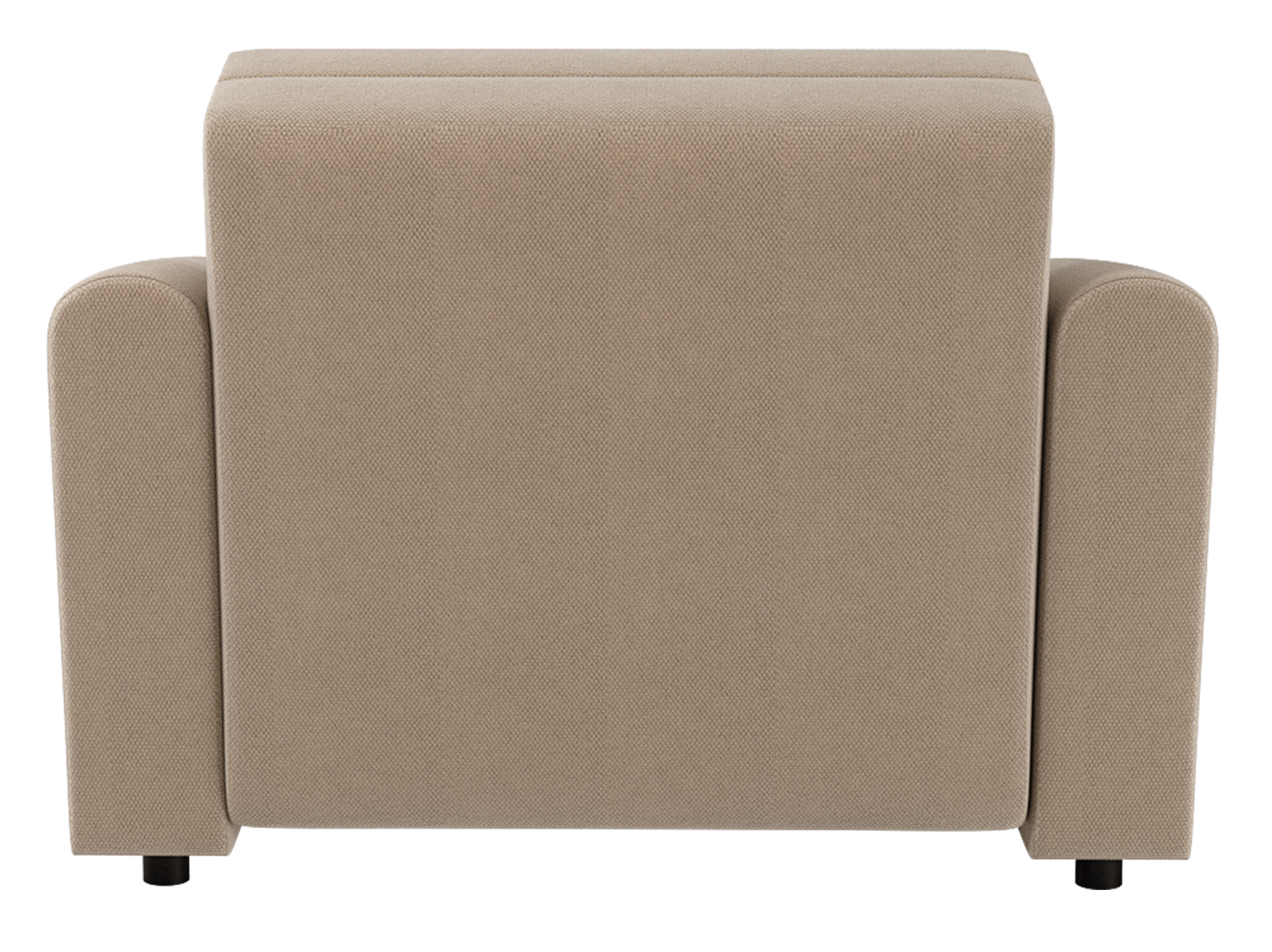 Klappbarer Stevio-Sessel mit Aufbewahrungsfach, beige, hydrophobes Chenille-Gewebe