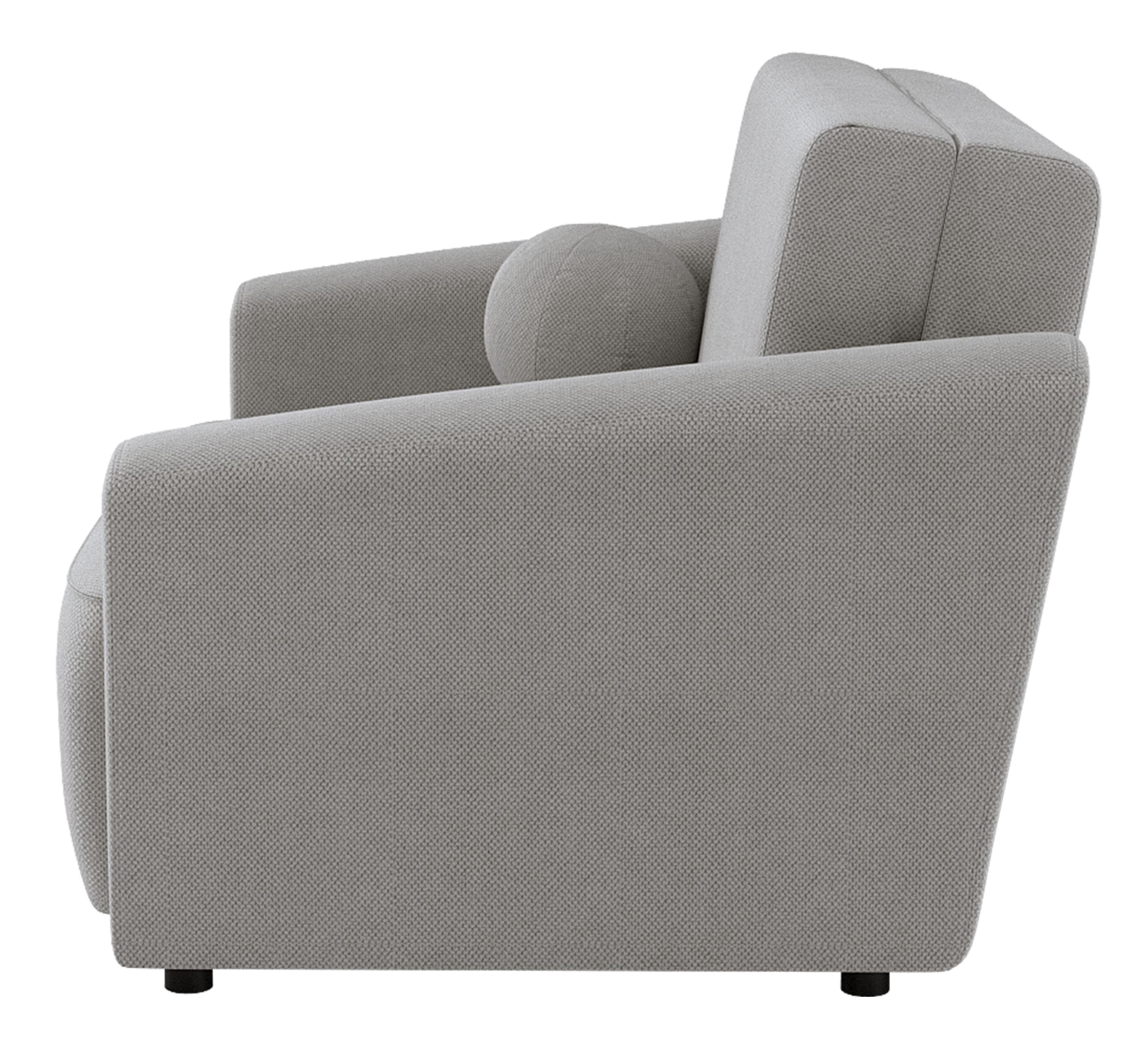 Ausklappbarer Stuhl Stevio mit Stauraum, grauer hydrophober Chenille-Stoff