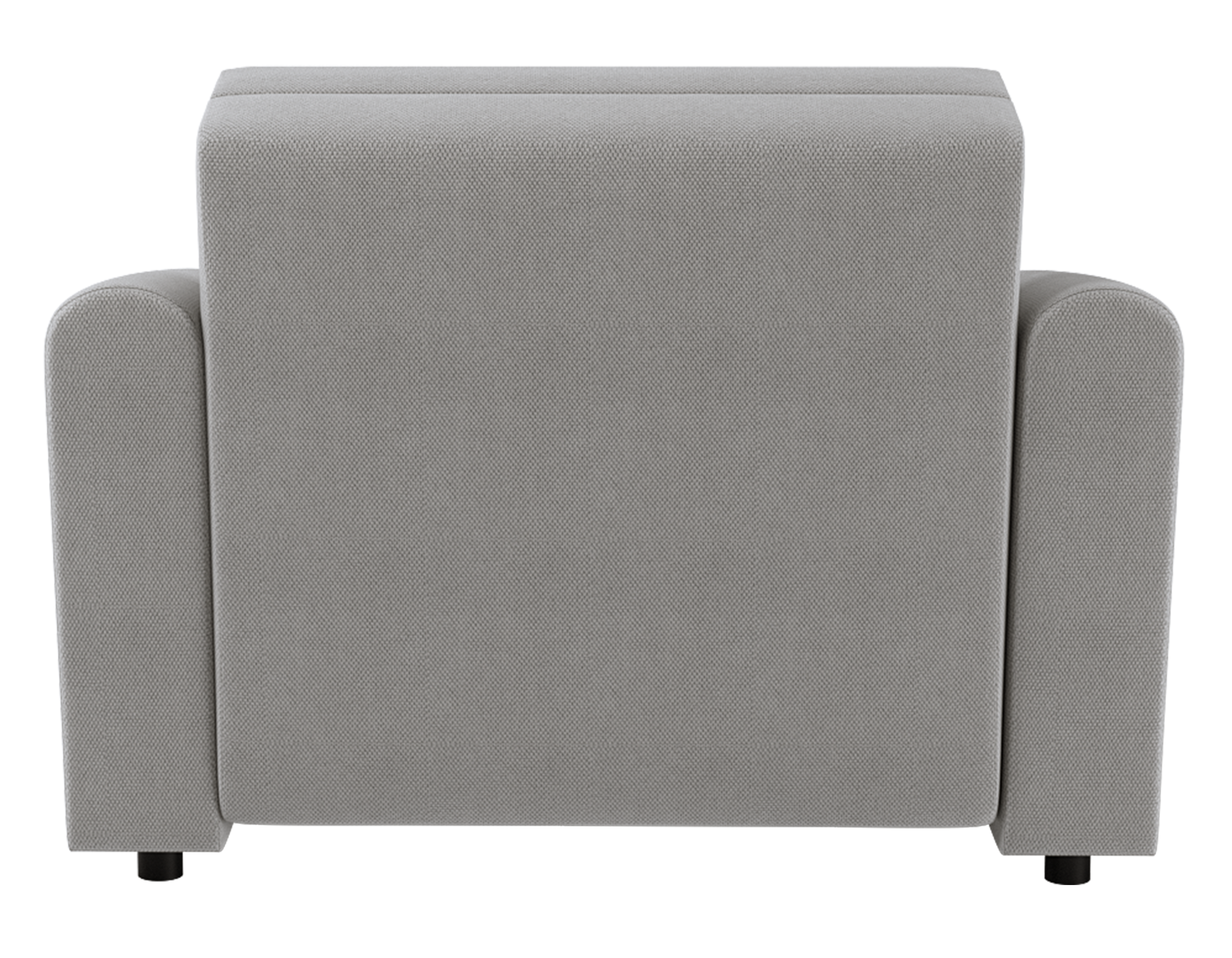 Ausklappbarer Stuhl Stevio mit Stauraum, grauer hydrophober Chenille-Stoff