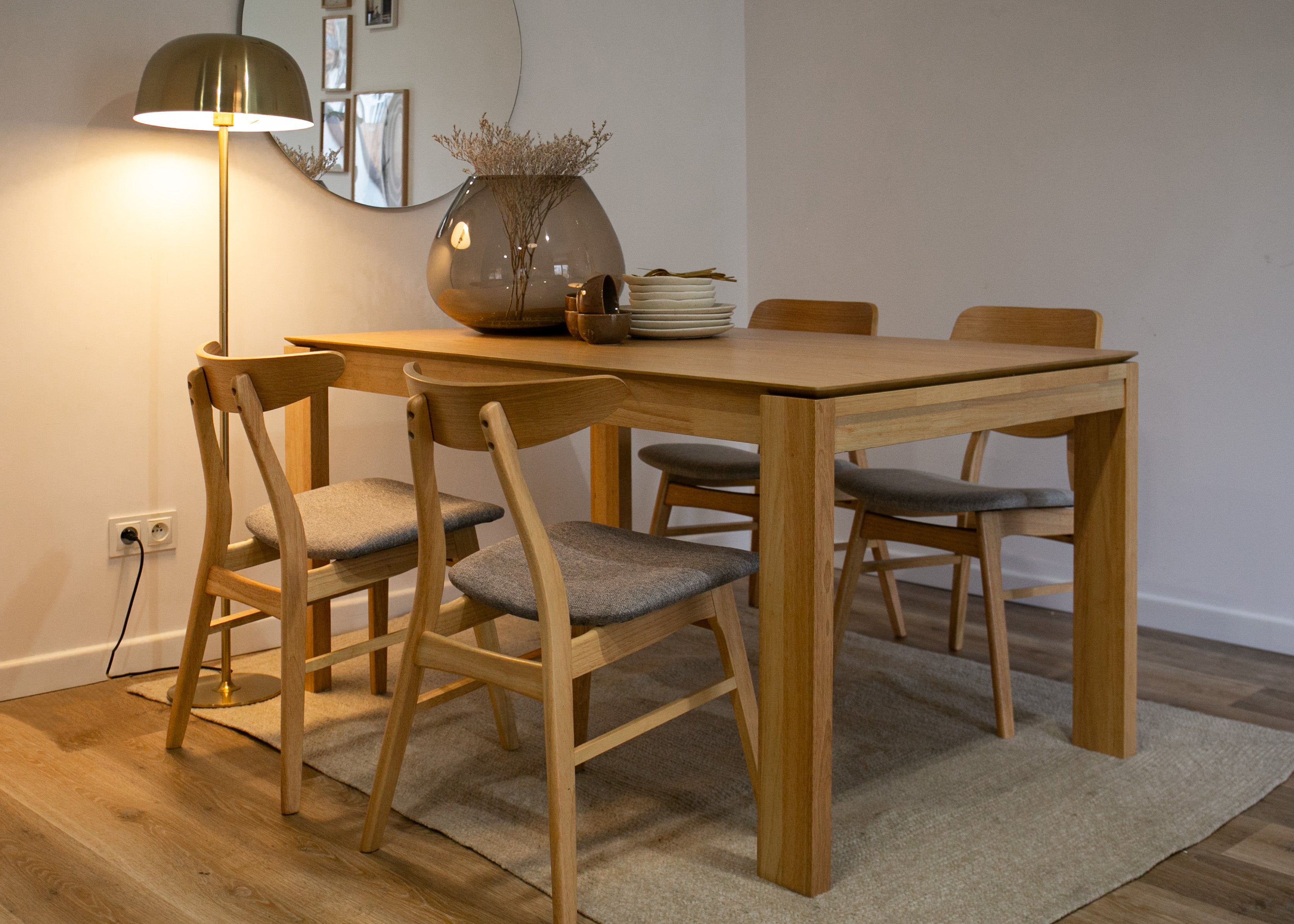 Hoolents Tisch 150x90 cm natürliche Eiche