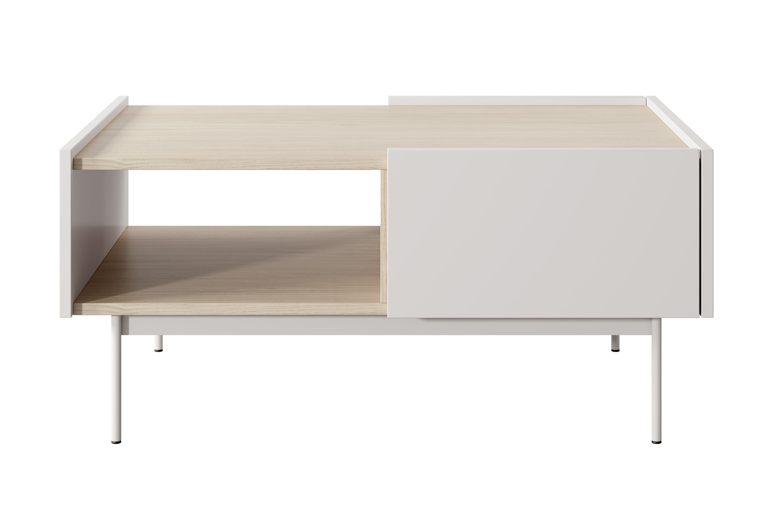 Couchtisch Color 97x65 cm mit Schubladen Kaschmir / Eiche Linea