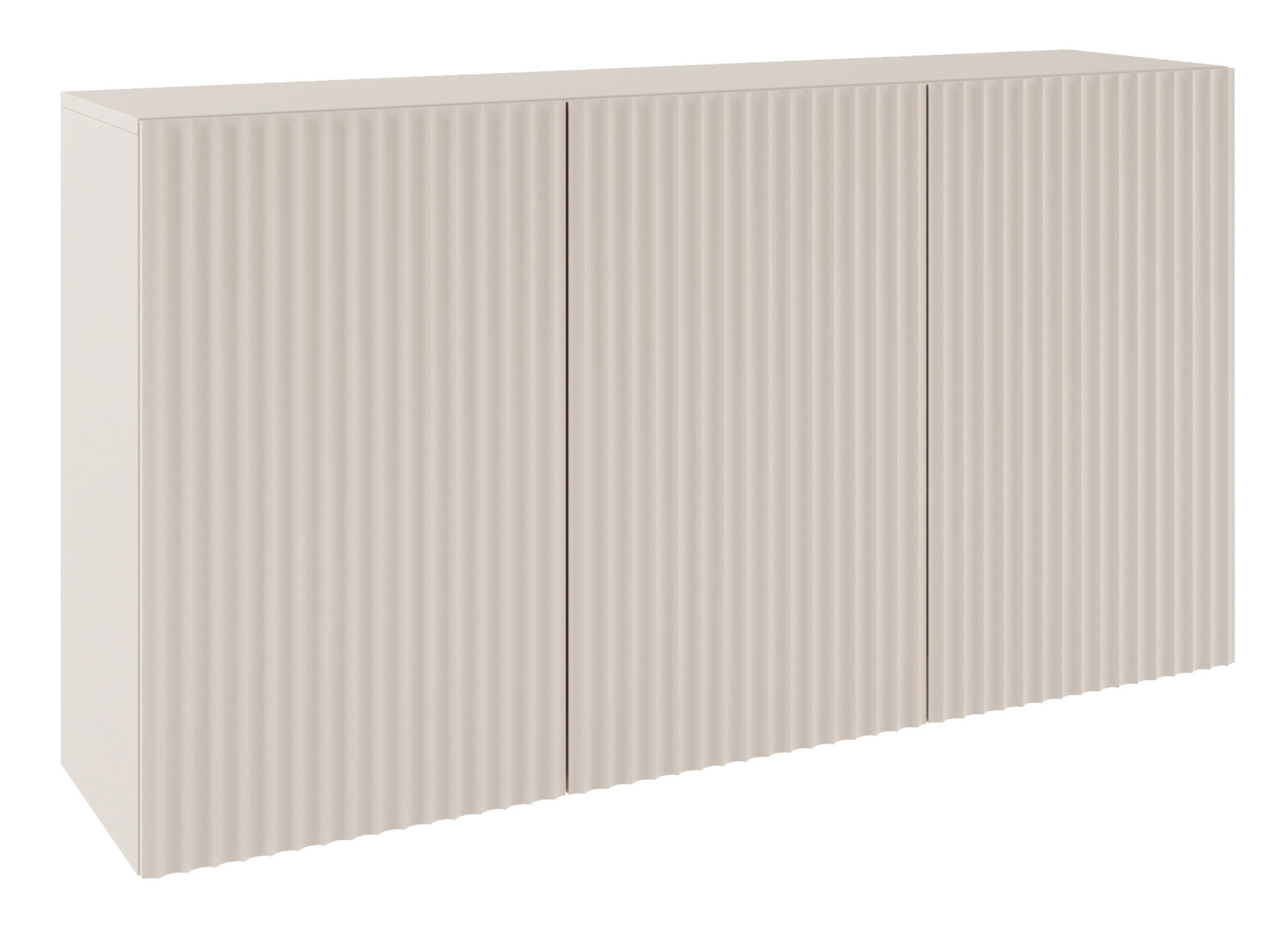Drehtür-Kommode Sunds mit gerillten Fronten 150 cm Kaschmir