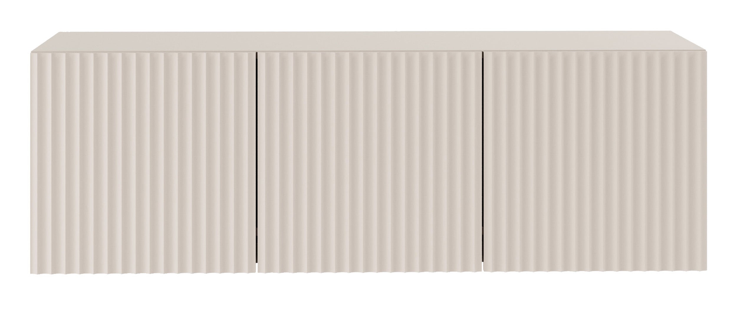Drehtüriger TV-Schrank Sunds mit gerillten Fronten, 150 cm, Kaschmir