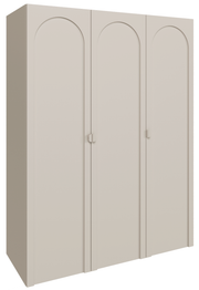 Drehtürenschrank Arkadia mit gefräster Front, 150 cm, Kaschmir