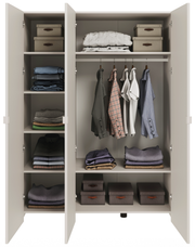 Drehtürenschrank Arkadia mit gefräster Front, 150 cm, Kaschmir