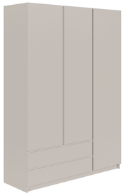 Drehtürenschrank Bemmi mit drei Türen und zwei Schubladen, 150 cm, Kaschmir