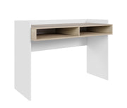 Schreibtisch Tabise mit zwei Fächern 120x53 cm weiß/Kalifornische Nussbaumoptik