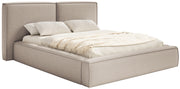 Polsterbett 180x200 cm Tilves mit Stauraum, Metallrahmen, beige Chenille