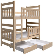 Etagenbett 80x185 cm Dromi mit Schubladen Kiefer