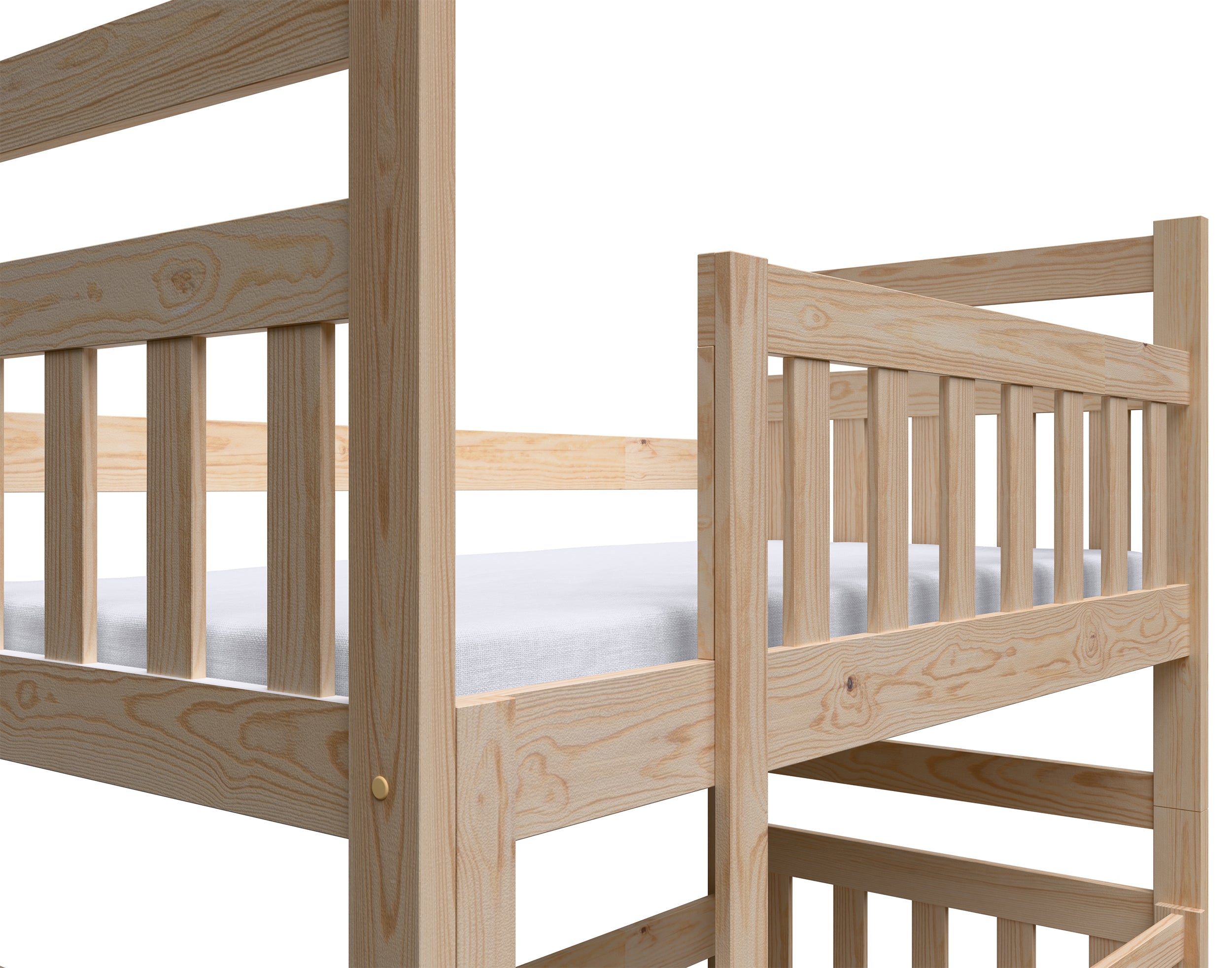 Etagenbett 80x185 cm Dromi mit Schubladen Kiefer