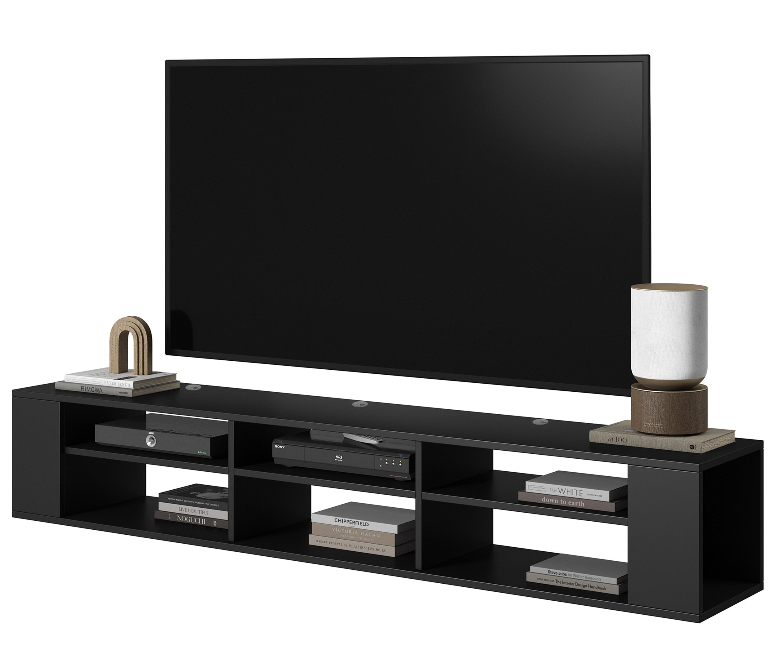 TV-Schrank Wall 175 cm Schwarz
