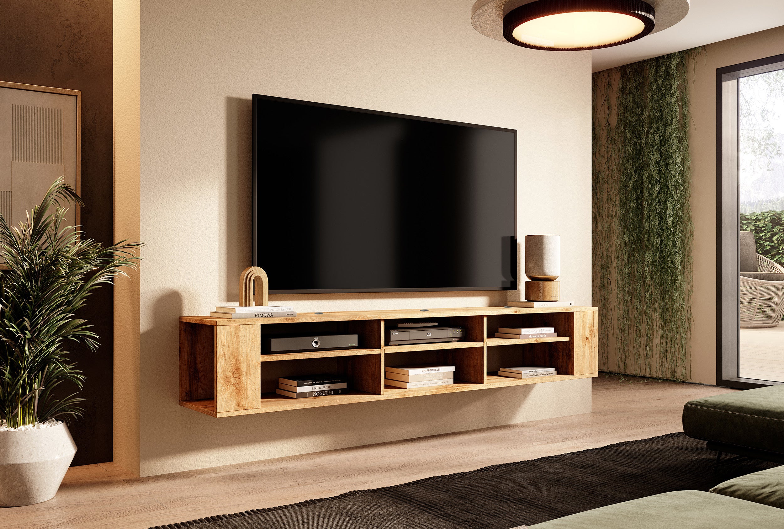 TV-Schrank Wall 175 cm Wotan-Eiche
