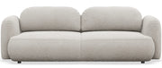 Dreisitziges ausklappbares Sofa Tvoya in hellem Beige Bouclé