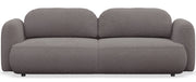 Dreisitziges ausklappbares Sofa Tvoya in graubraunem Bouclé