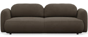 Dreisitziges ausklappbares Sofa Tvoya in braunem Bouclé