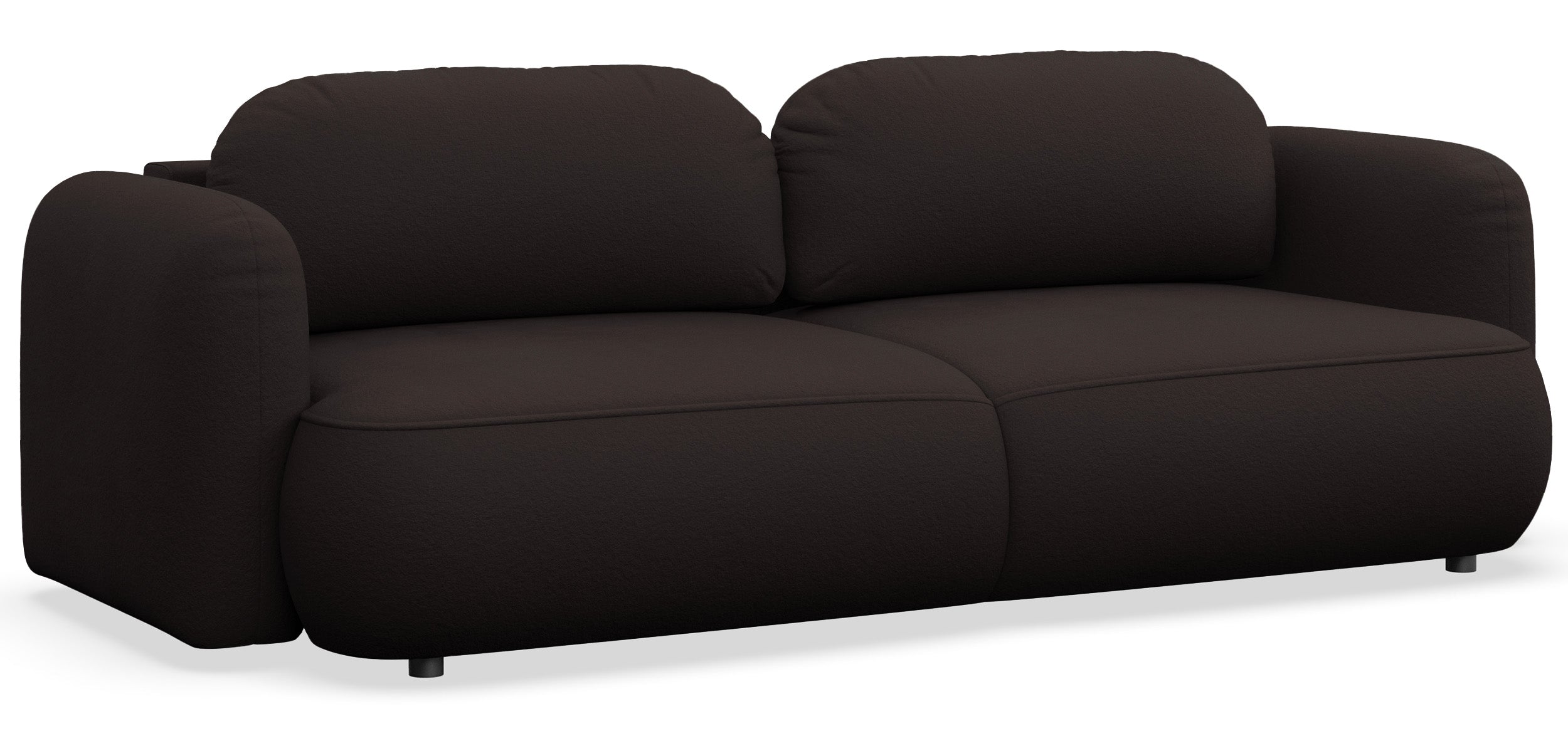 Drei-Sitzer-Schlafsofa Tvoya aus braunem Chenille