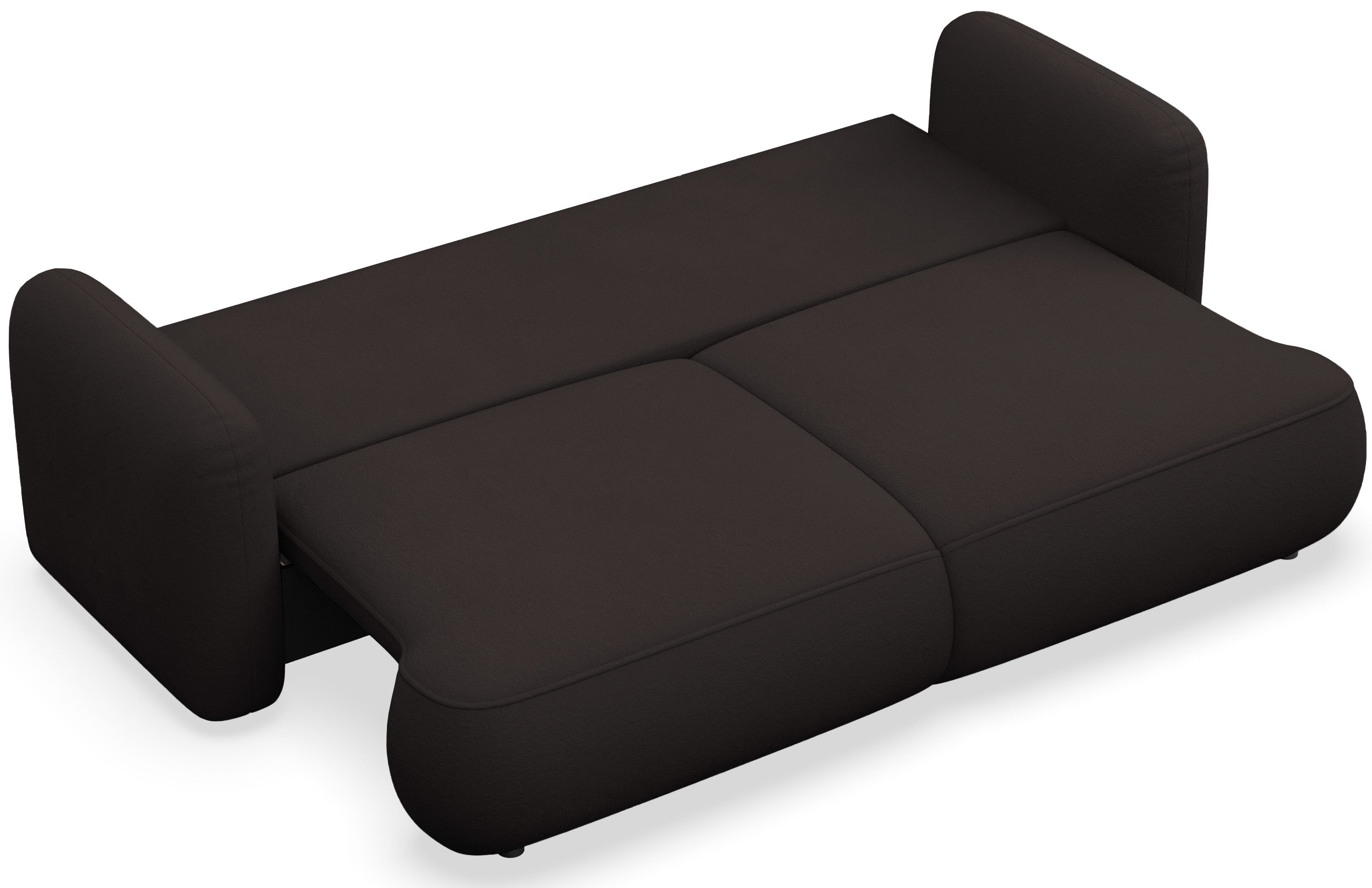 Drei-Sitzer-Schlafsofa Tvoya aus braunem Chenille