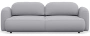 Dreisitziges ausklappbares Sofa Tvoya in hellgrauem Chenille