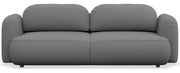 Dreisitziges ausklappbares Sofa Tvoya in grauem Chenille