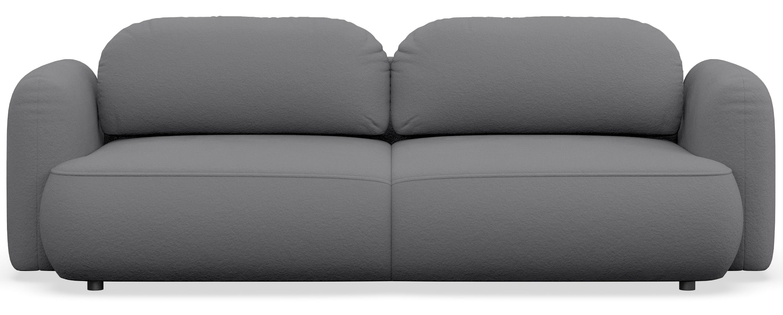 Dreisitziges ausklappbares Sofa Tvoya in grauem Chenille