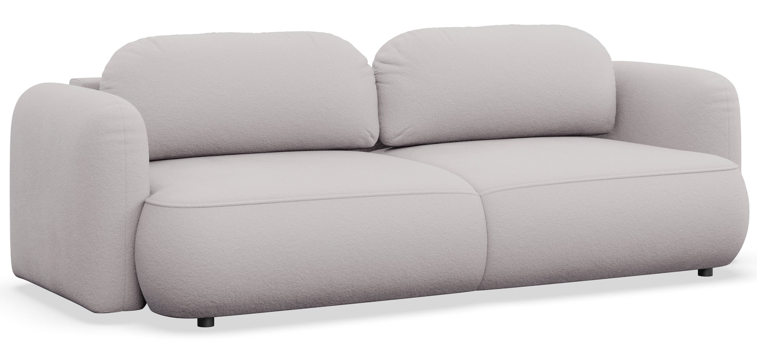 Dreisitziges ausklappbares Sofa Tvoya in grau-beigem Chenille