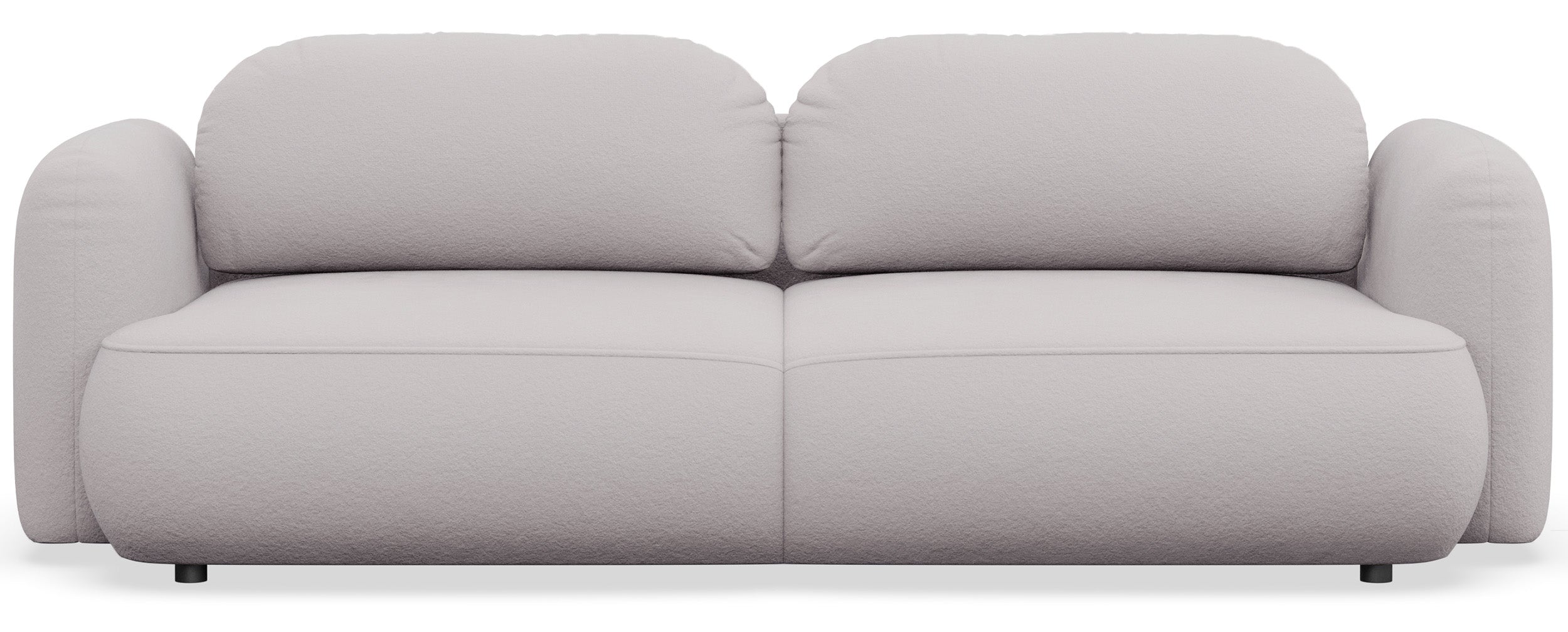 Dreisitziges ausklappbares Sofa Tvoya in grau-beigem Chenille