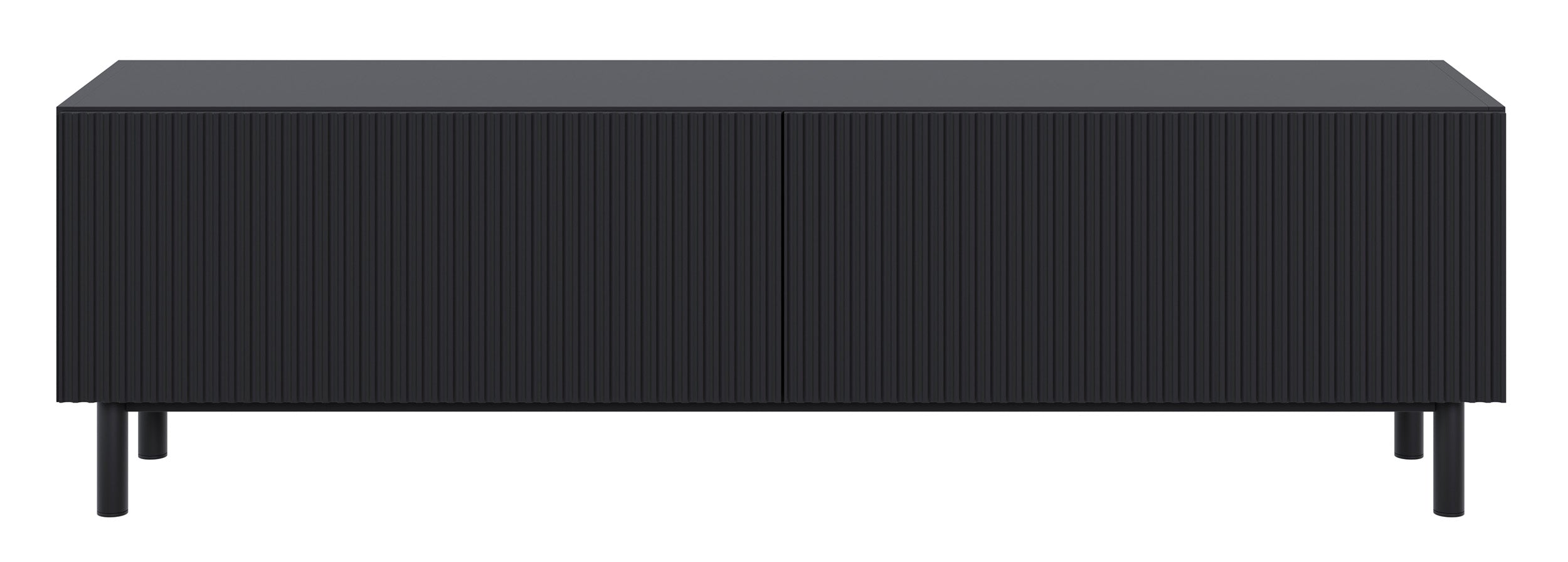 TV-Schrank Veldio New mit gefräster Front, 140 cm, schwarz