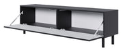 TV-Schrank Veldio New mit gefräster Front, 140 cm, schwarz