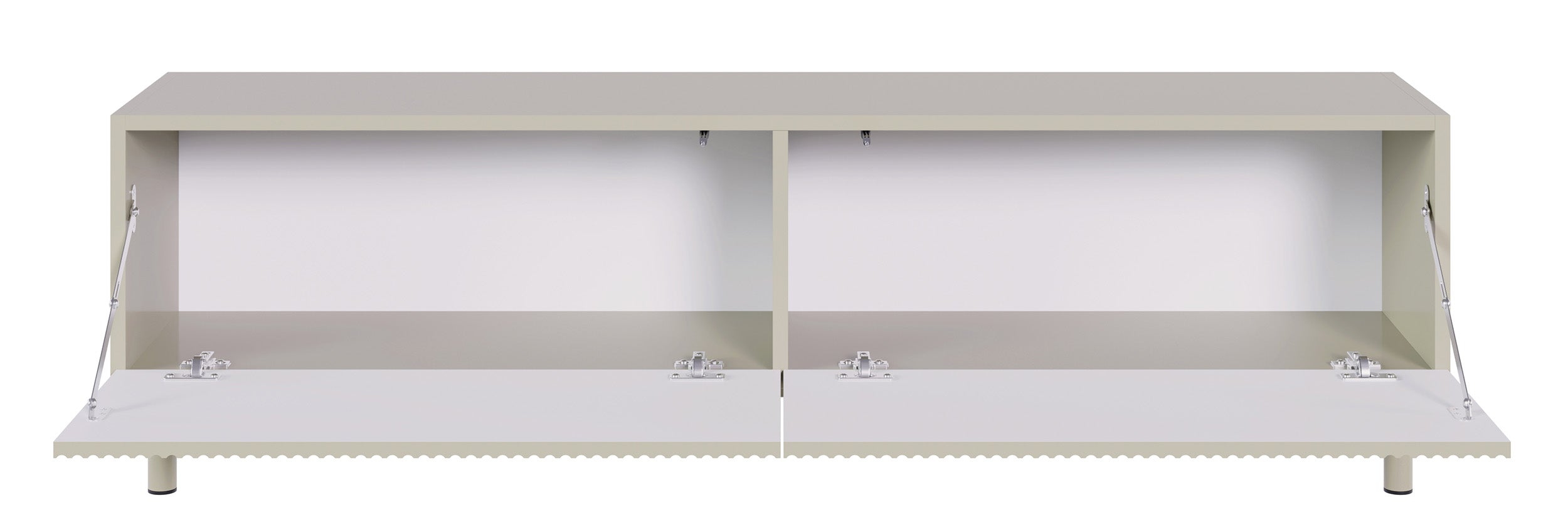 TV-Schrank Veldio New mit gefräster Front 140 cm grau-beige