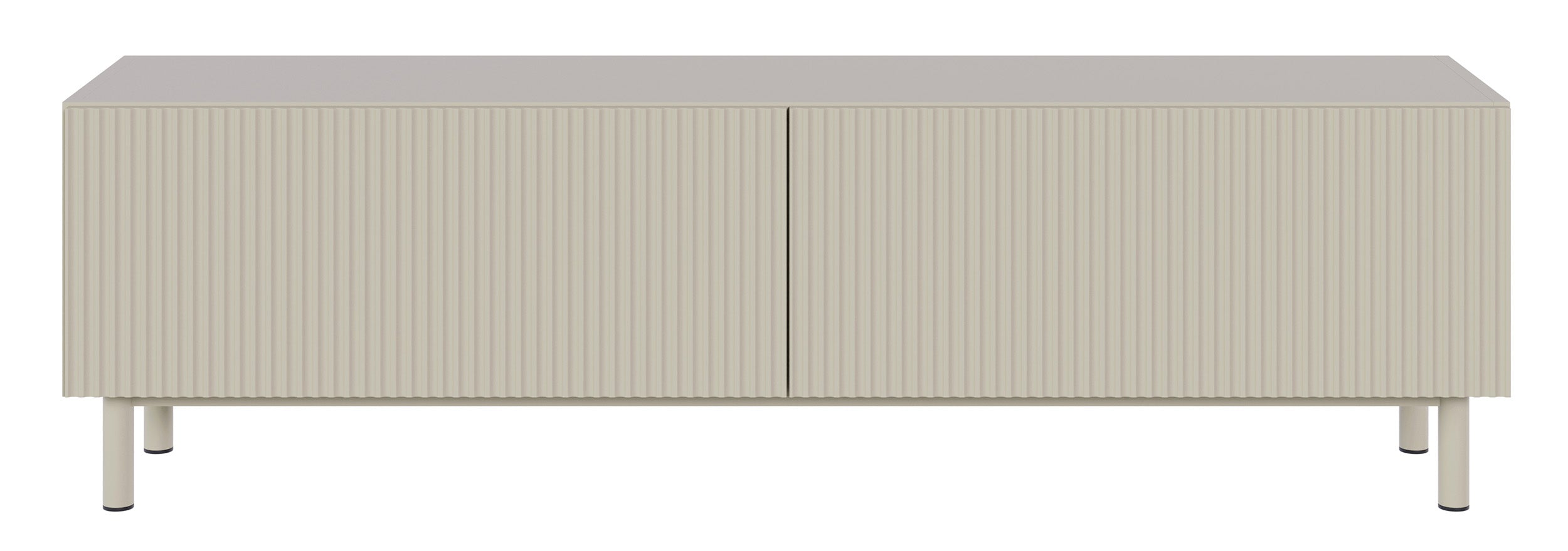 TV-Schrank Veldio New mit gefräster Front 140 cm grau-beige
