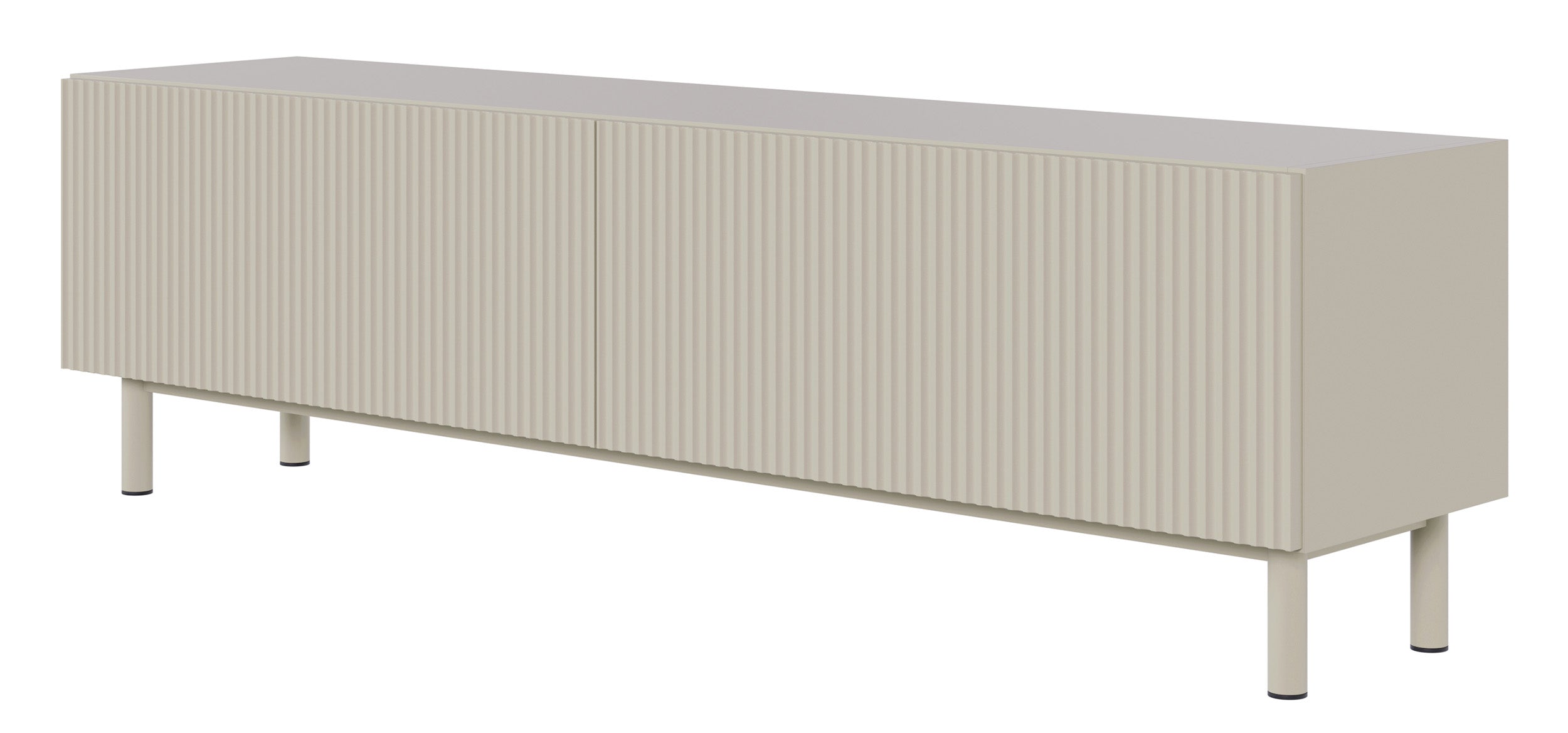 TV-Schrank Veldio New mit gefräster Front 140 cm grau-beige