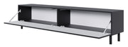 TV-Schrank Veldio New mit gefräster Front, 175 cm, schwarz
