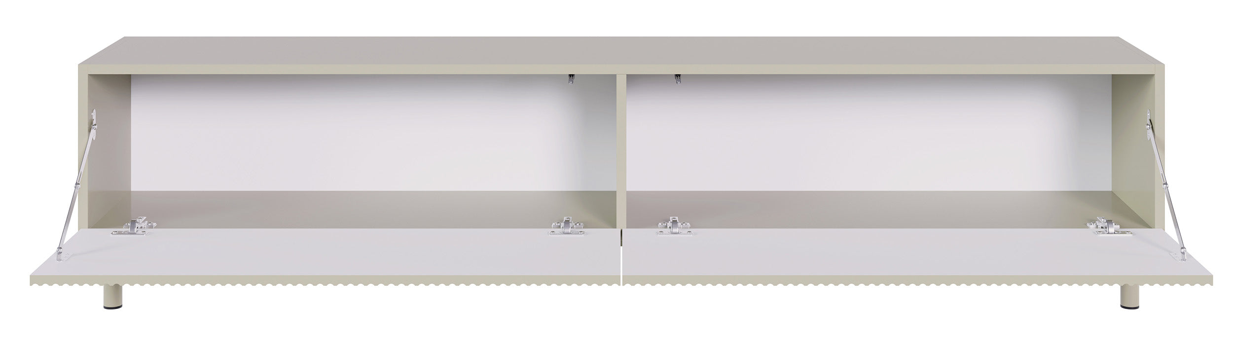 TV-Schrank Veldio New mit gefräster Front 175 cm grau-beige
